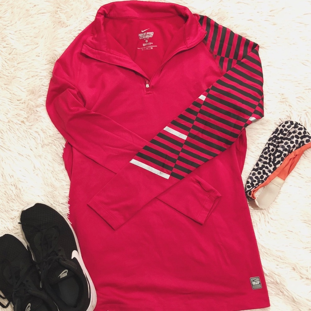 Nike athletic long sleeve quarter zip pullover